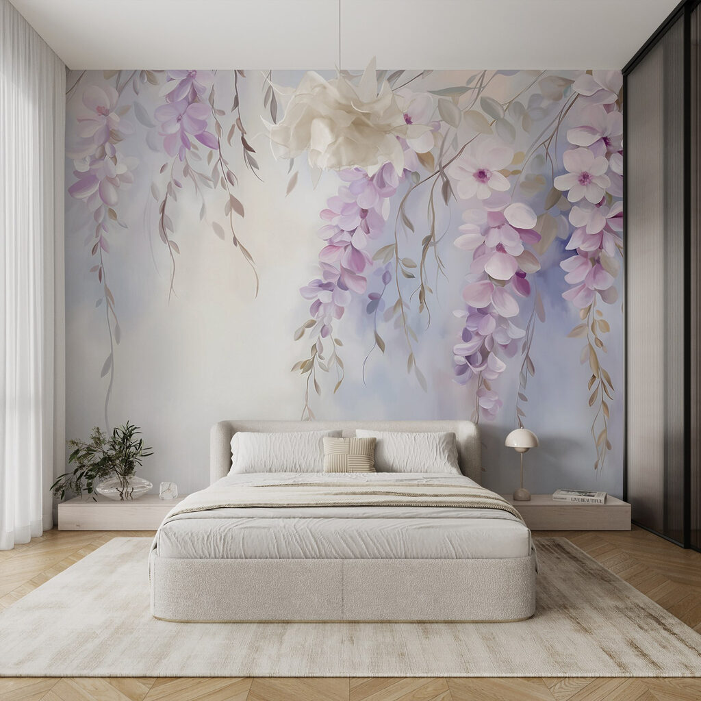 Flores lilas que caen — interior 5