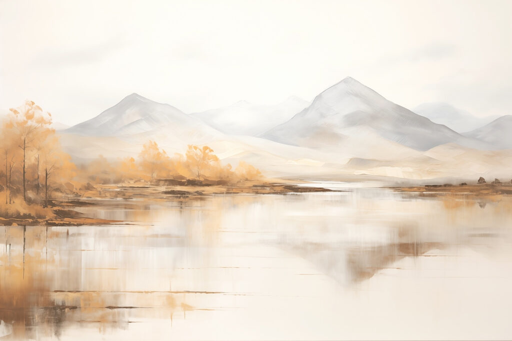 Otoño junto al lago — diseño completo