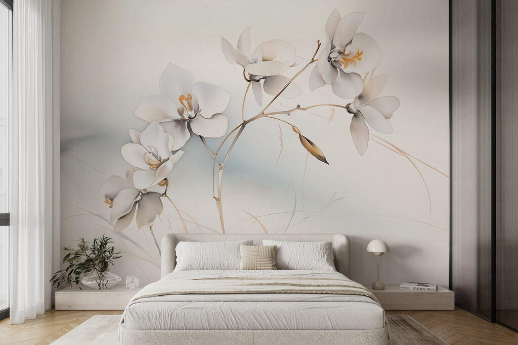 Flores blancas, ramitas doradas — interior 1