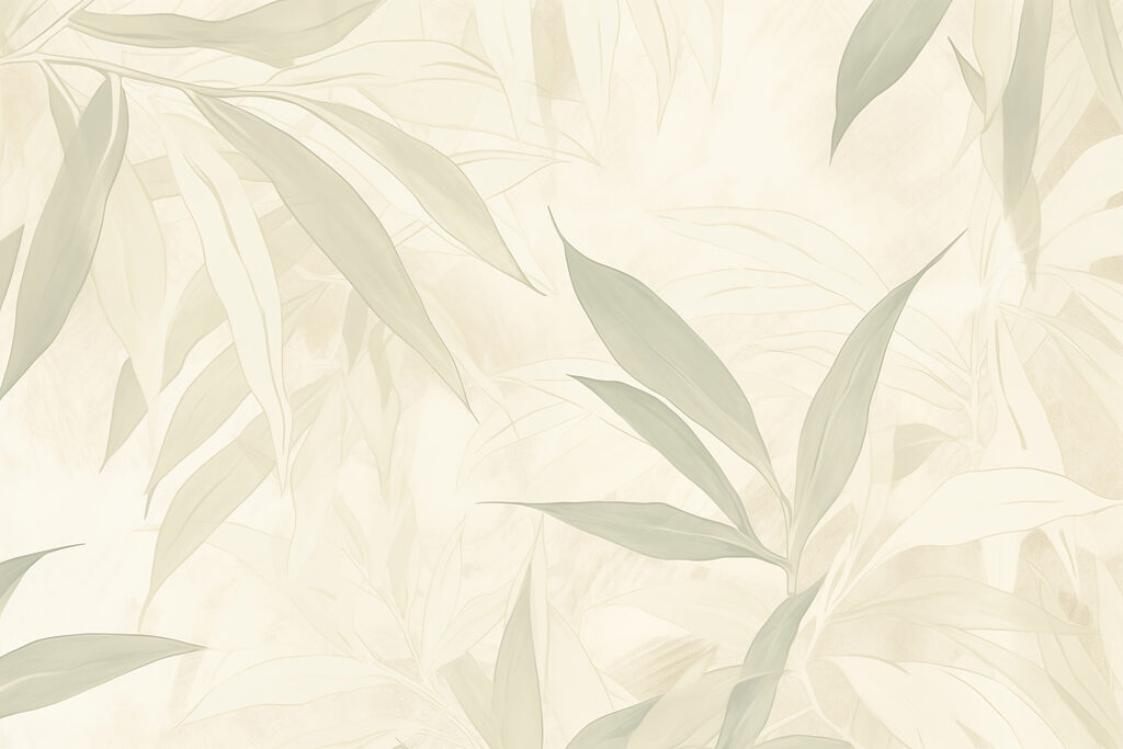 Hojas pálidas verde crema — diseño completo