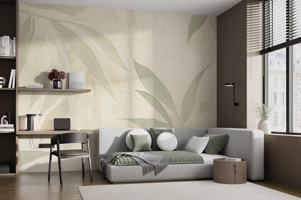 Hojas pálidas verde crema — interior 2