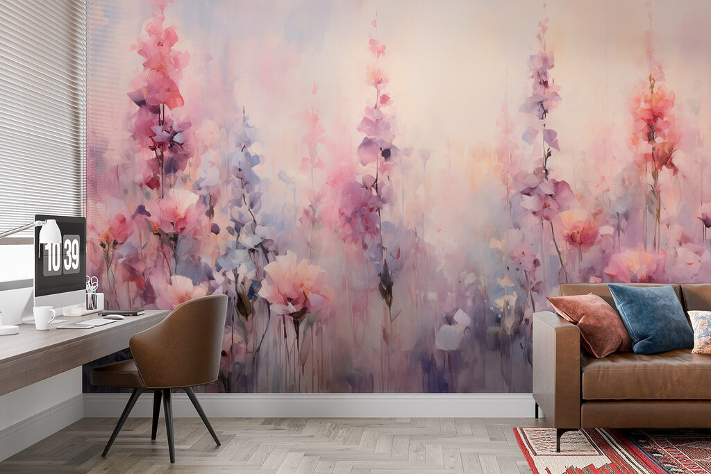 Flores rosas en pastel — interior 1