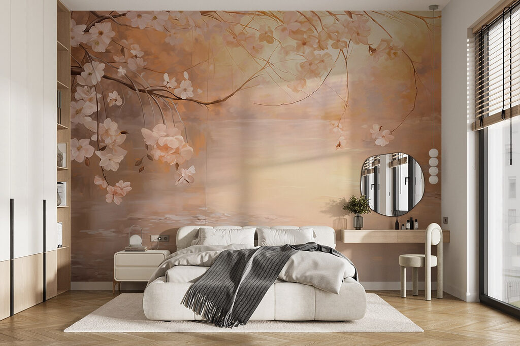 Flores sobre agua dorada — interior 6