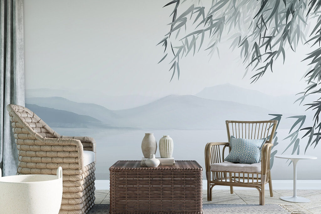 Bambú sobre agua clara — interior 6