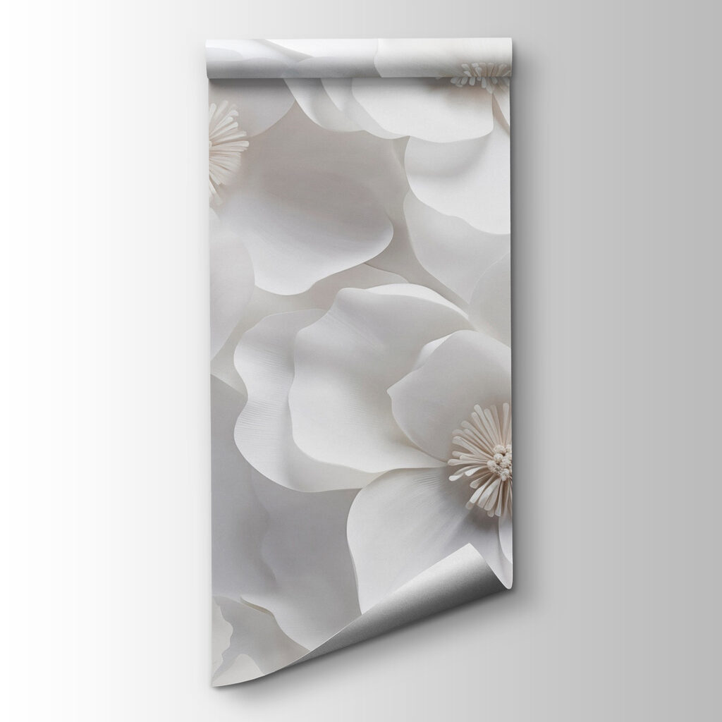 Flores blancas, sombras grises — vista del producto