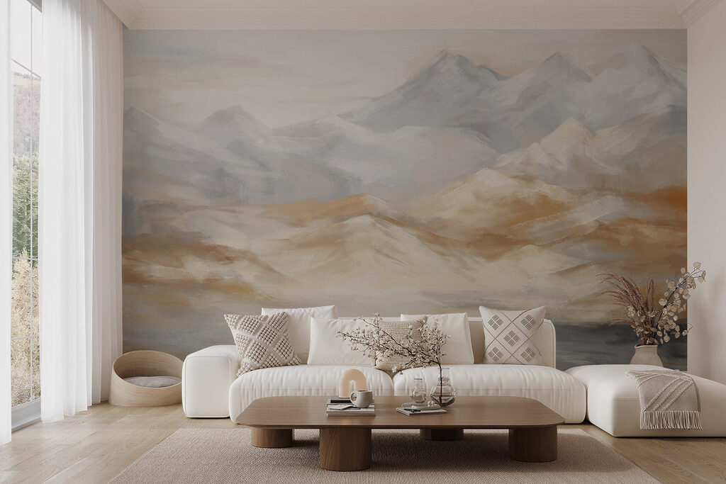 Montañas en trazos dorados — interior 2