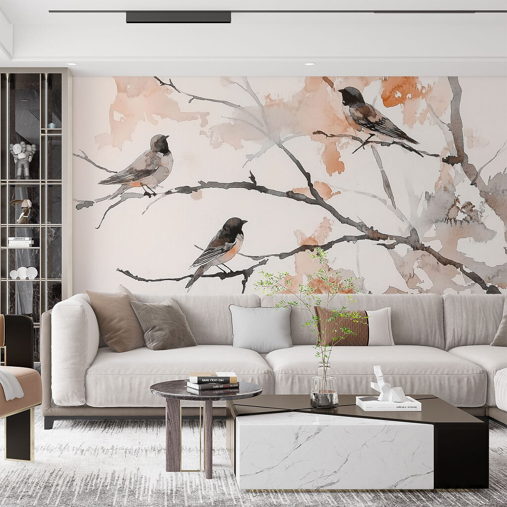 Tres pájaros en acuarela — interior 2