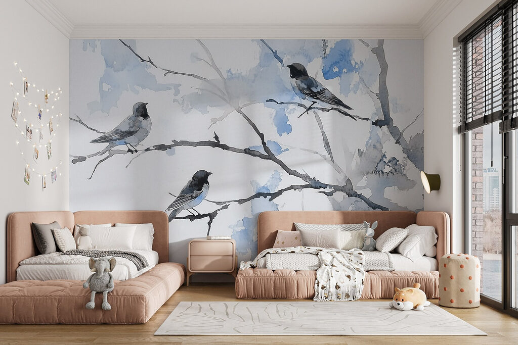 Tres pájaros en acuarela — interior 3