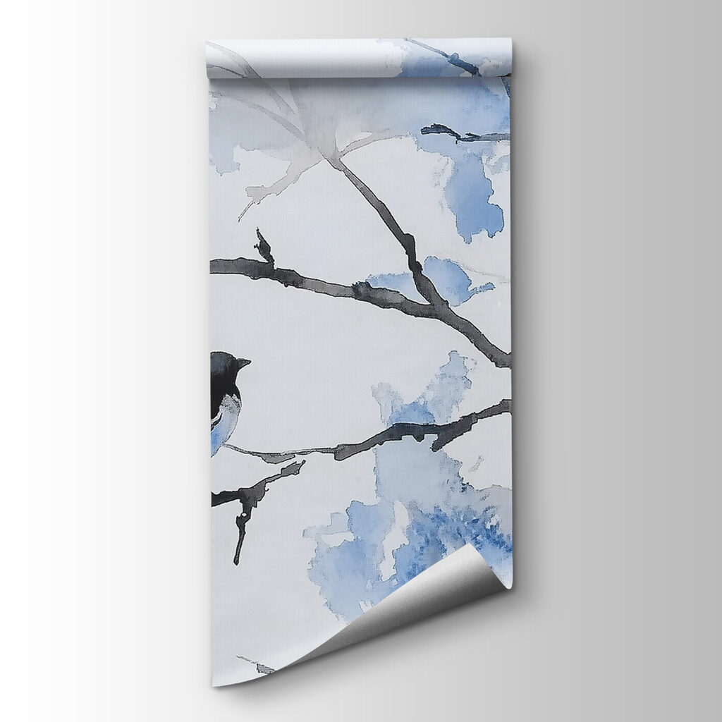 Tres pájaros en acuarela — vista del producto