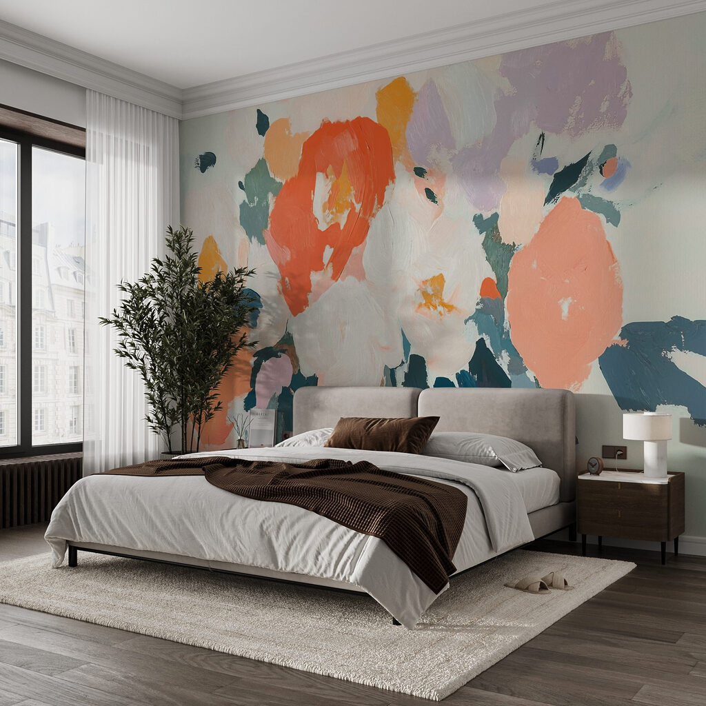 Flores naranjas en manchas — interior 1