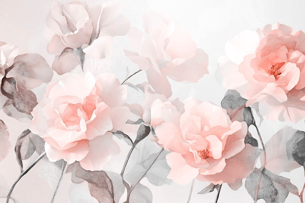 Rosas en acuarela — diseño completo