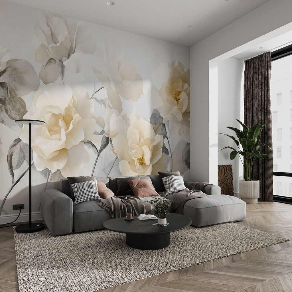 Rosas en acuarela — interior 1