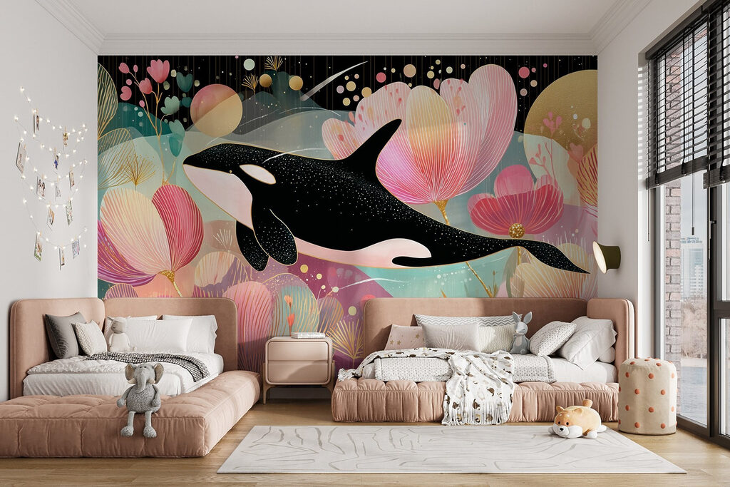 Orca entre flores rosas — interior 1