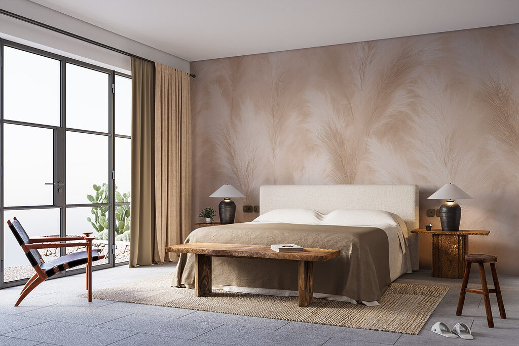 Penachos crema en estampado — interior 1