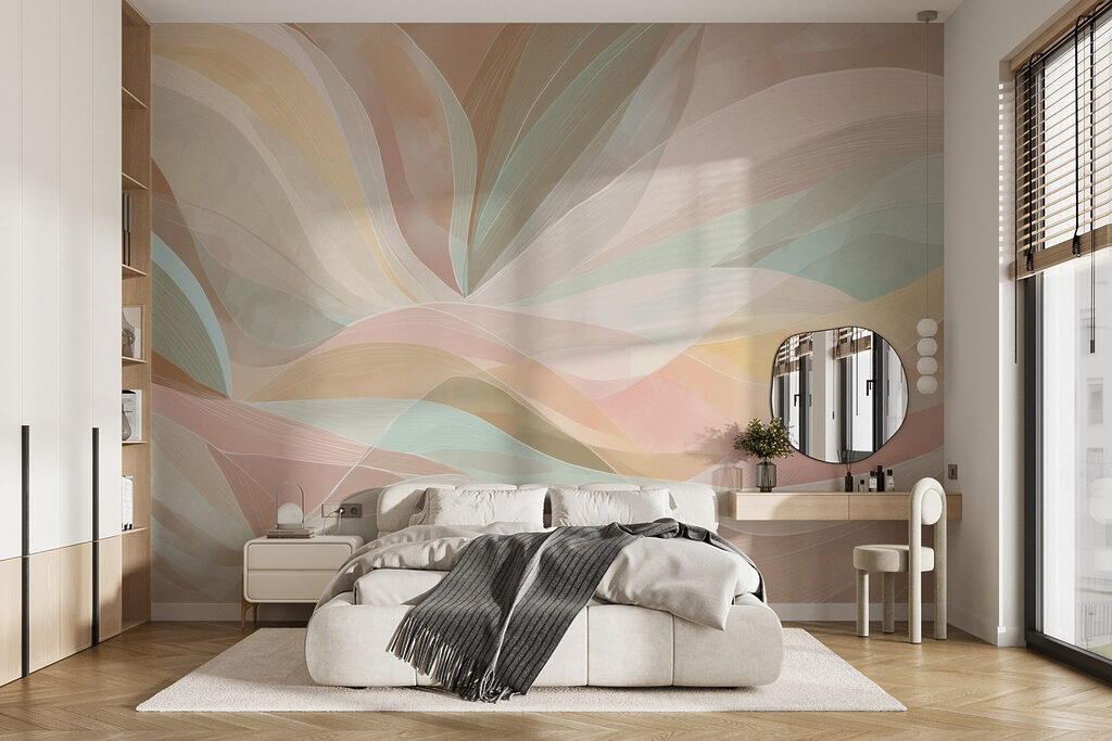 Bandas pastel translúcidas — interior 1