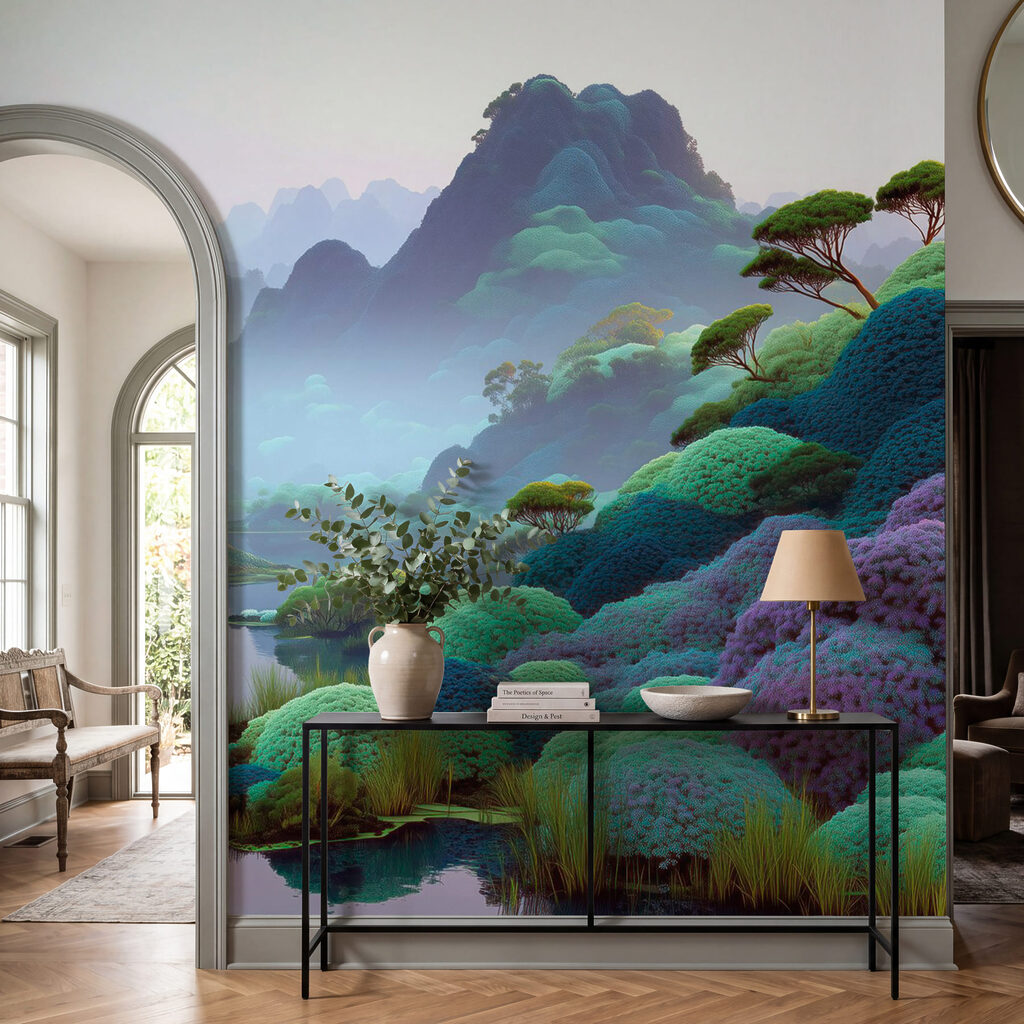 Río de montaña colorido — interior 1