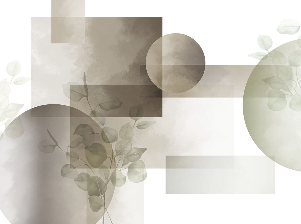 Formas verdes y hojas — diseño completo