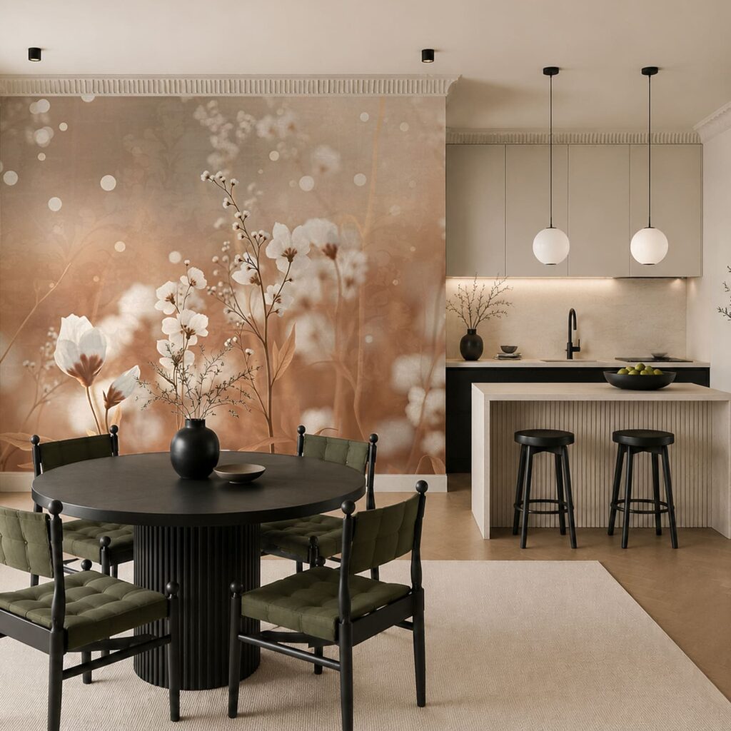 Flores blancas en neblina — interior 2