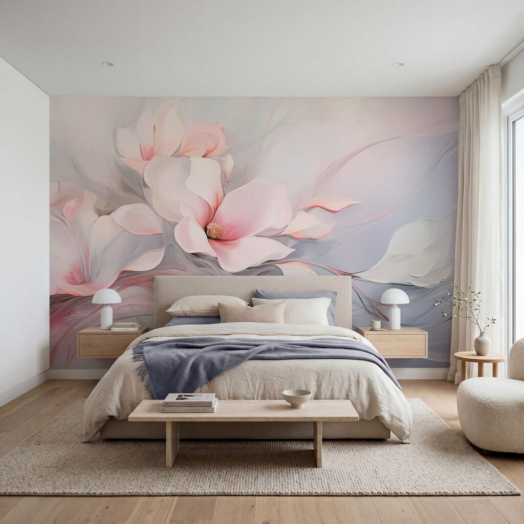 Flor rosa entre ondas — interior 2