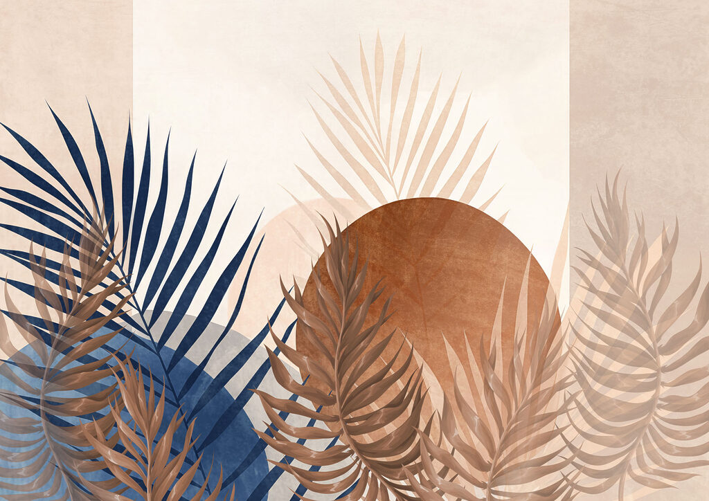 Palmas ante el sol — diseño completo