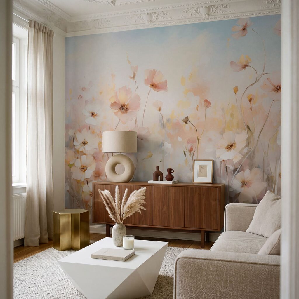 Prado de flores pastel — interior 3
