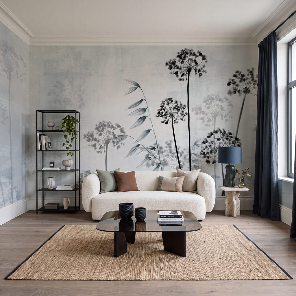 Umbelas sobre fondo claro — interior 1