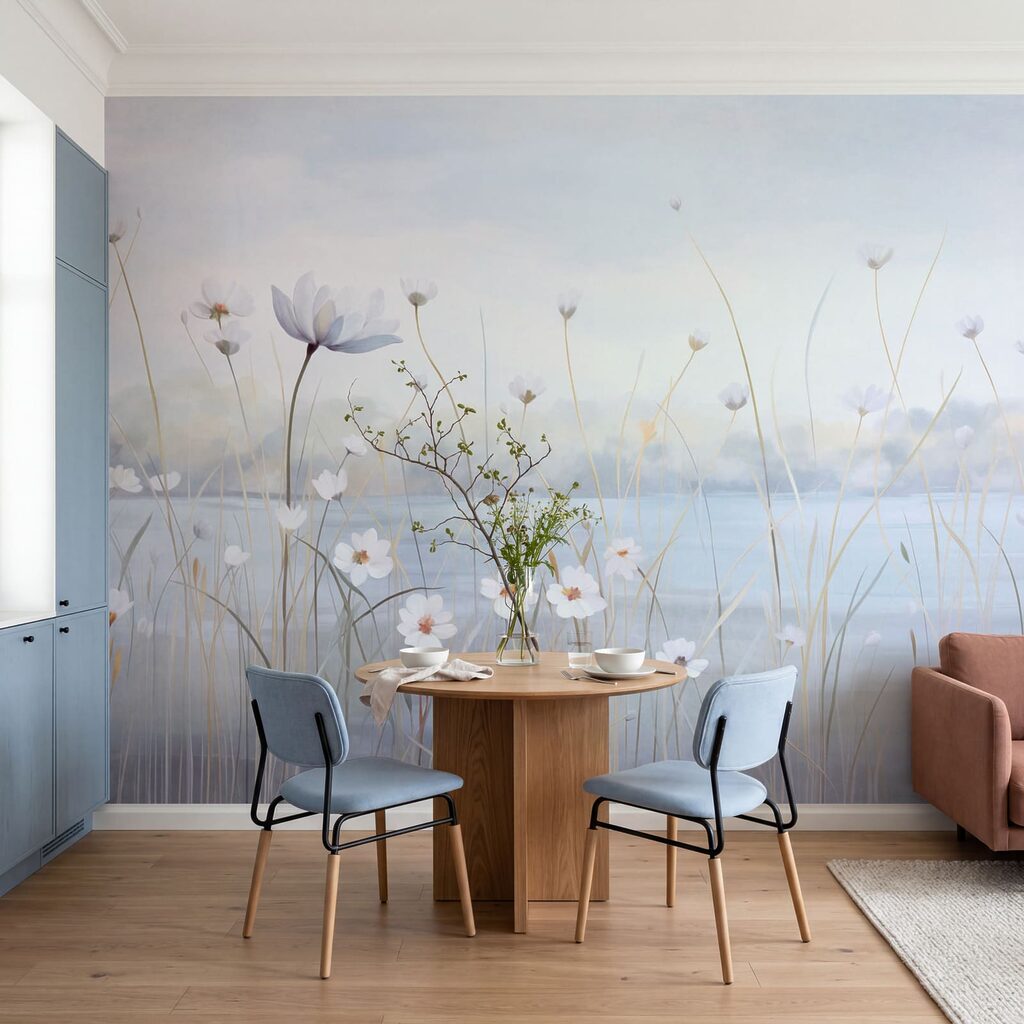 Orilla azul con flores — interior 3