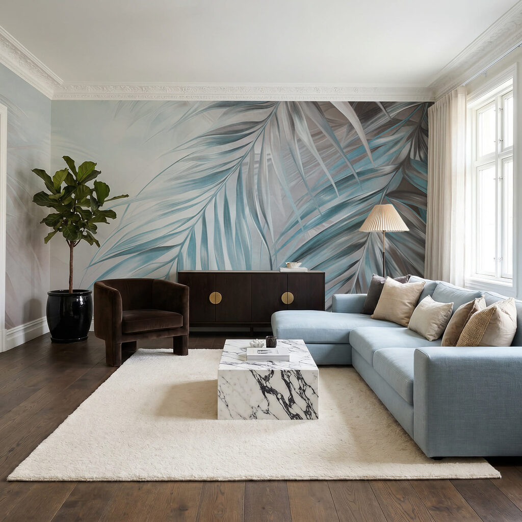 Hojas de palma inclinadas — interior 1