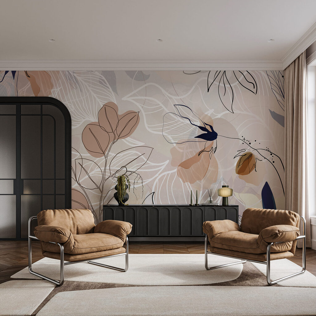 Contornos florales en capas — interior 3