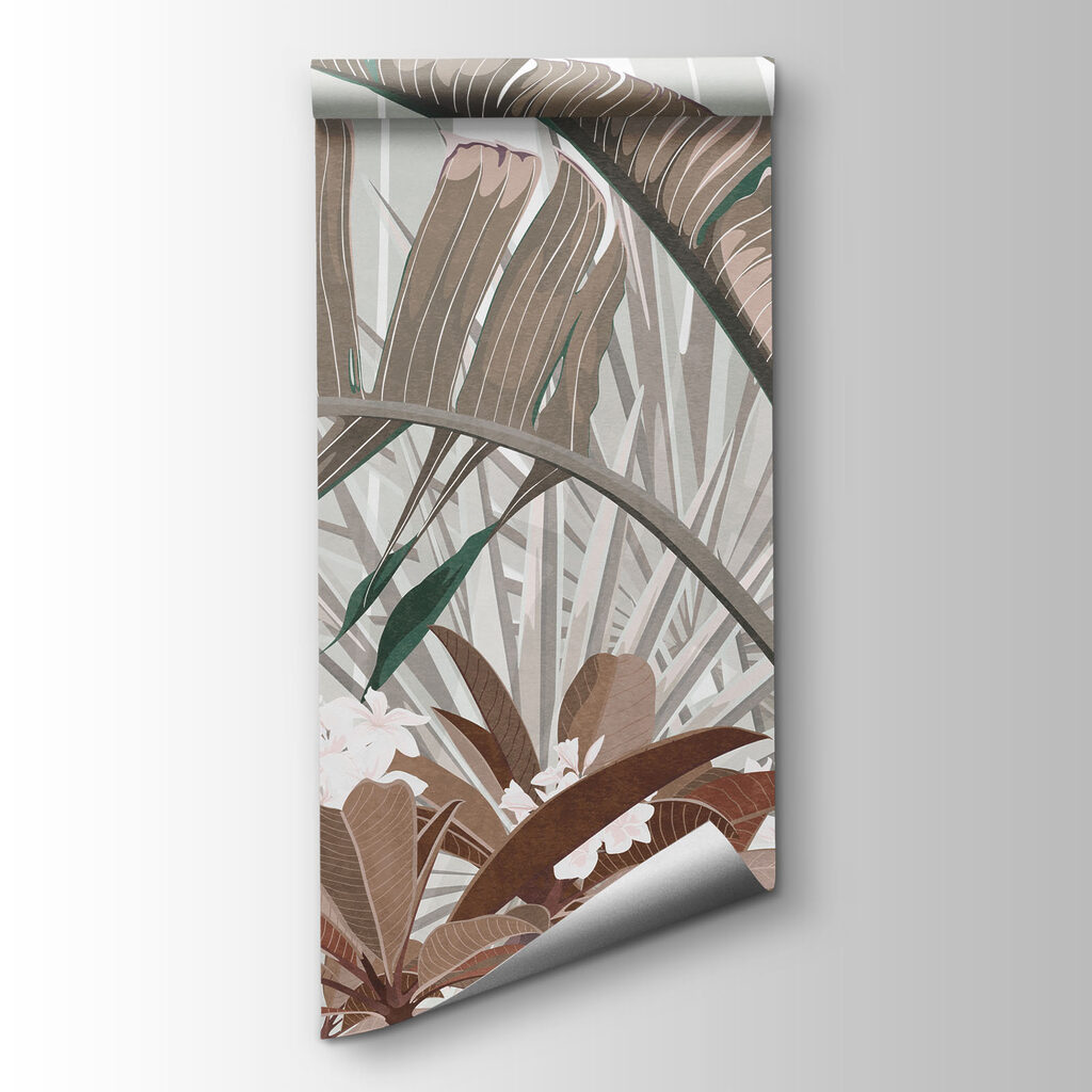Hojas tropicales en grabado — vista del producto