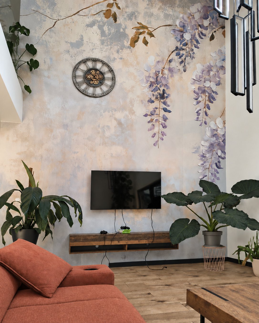 Habitación de un cliente con un fotomural, foto 47 de 48